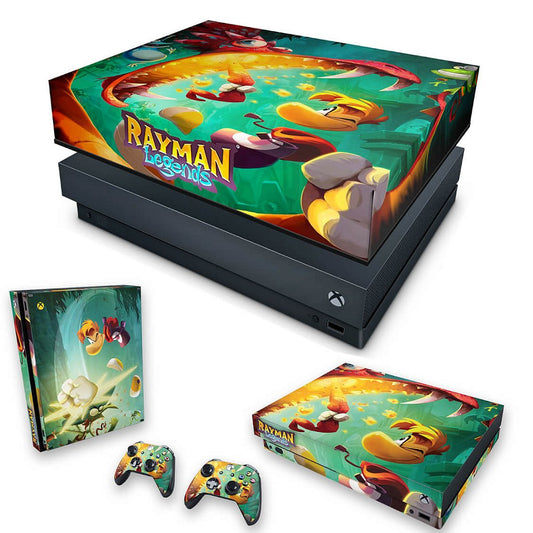 KIT Capa Anti Poeira e Skin Anti-Rage Xbox One X - Rayman Legends