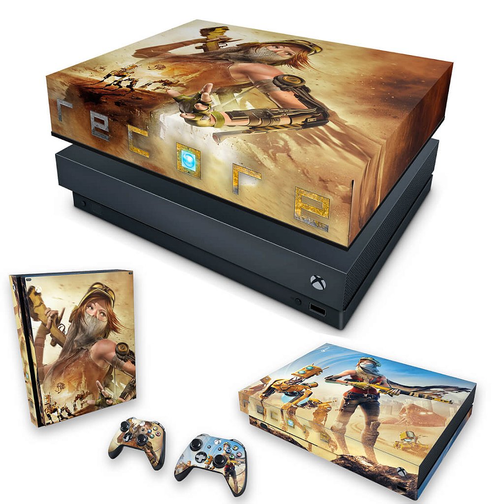 KIT Capa Anti Poeira e Skin Anti-Rage Xbox One X - Recore