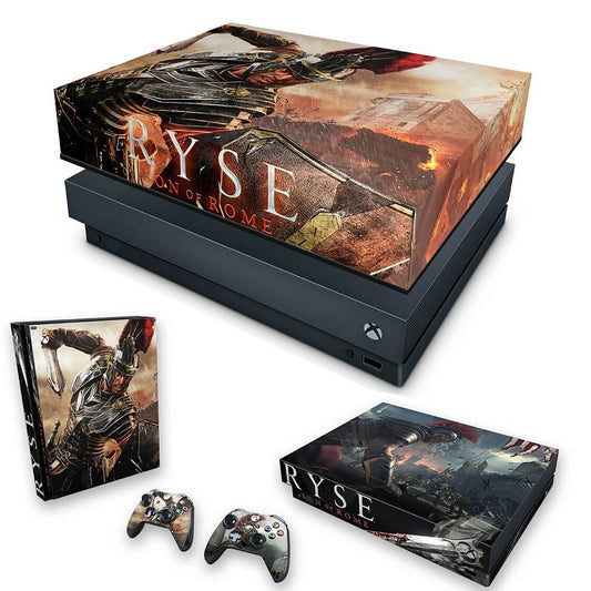 KIT Capa Anti Poeira e Skin Anti-Rage Xbox One X - Ryse