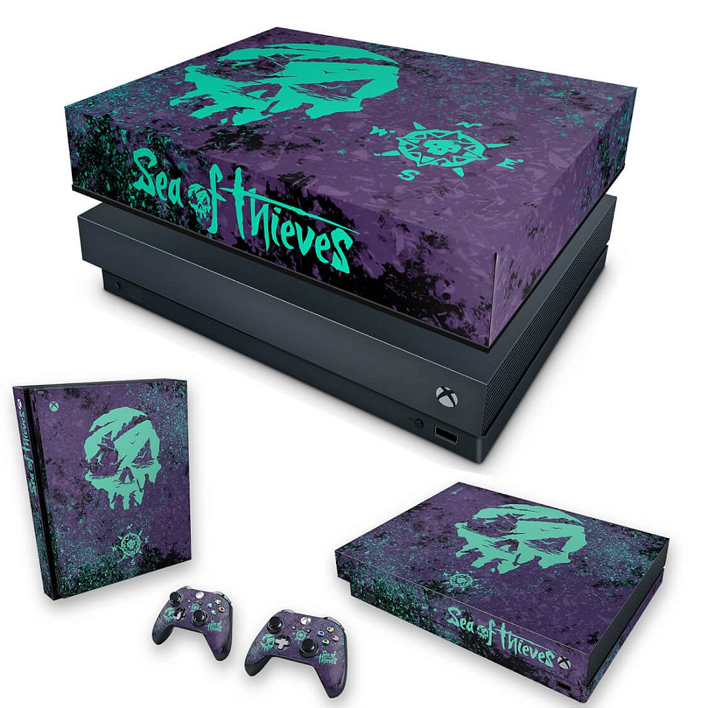 KIT Capa Anti Poeira e Skin Anti-Rage Xbox One X - Sea Of Thieves Bundle
