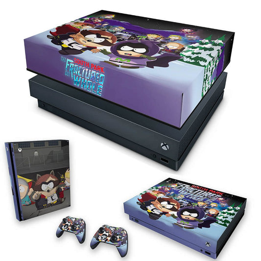 KIT Capa Anti Poeira e Skin Anti-Rage Xbox One X - South Park: The Fractured But Whole