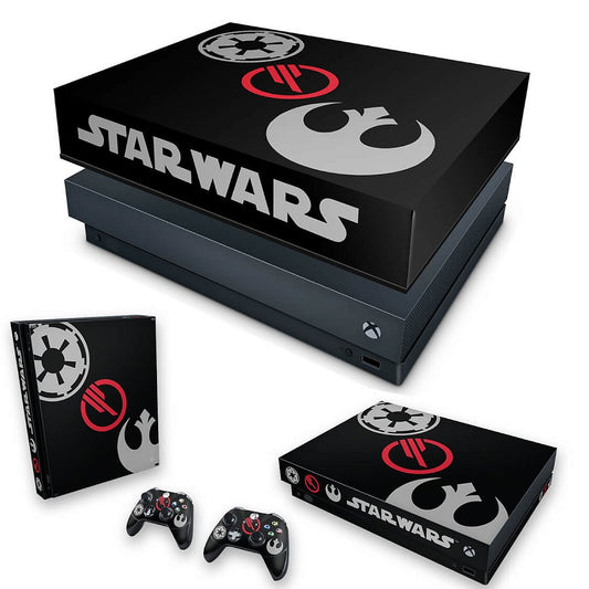 KIT Capa Anti Poeira e Skin Anti-Rage Xbox One X - Star Wars Battlefront 2 Edition