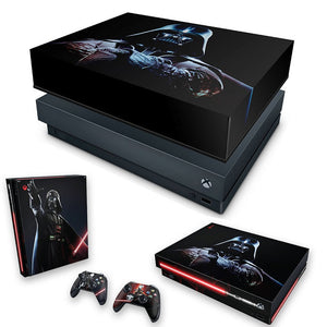 KIT Capa Anti Poeira e Skin Anti-Rage Xbox One X - Star Wars - Darth Vader