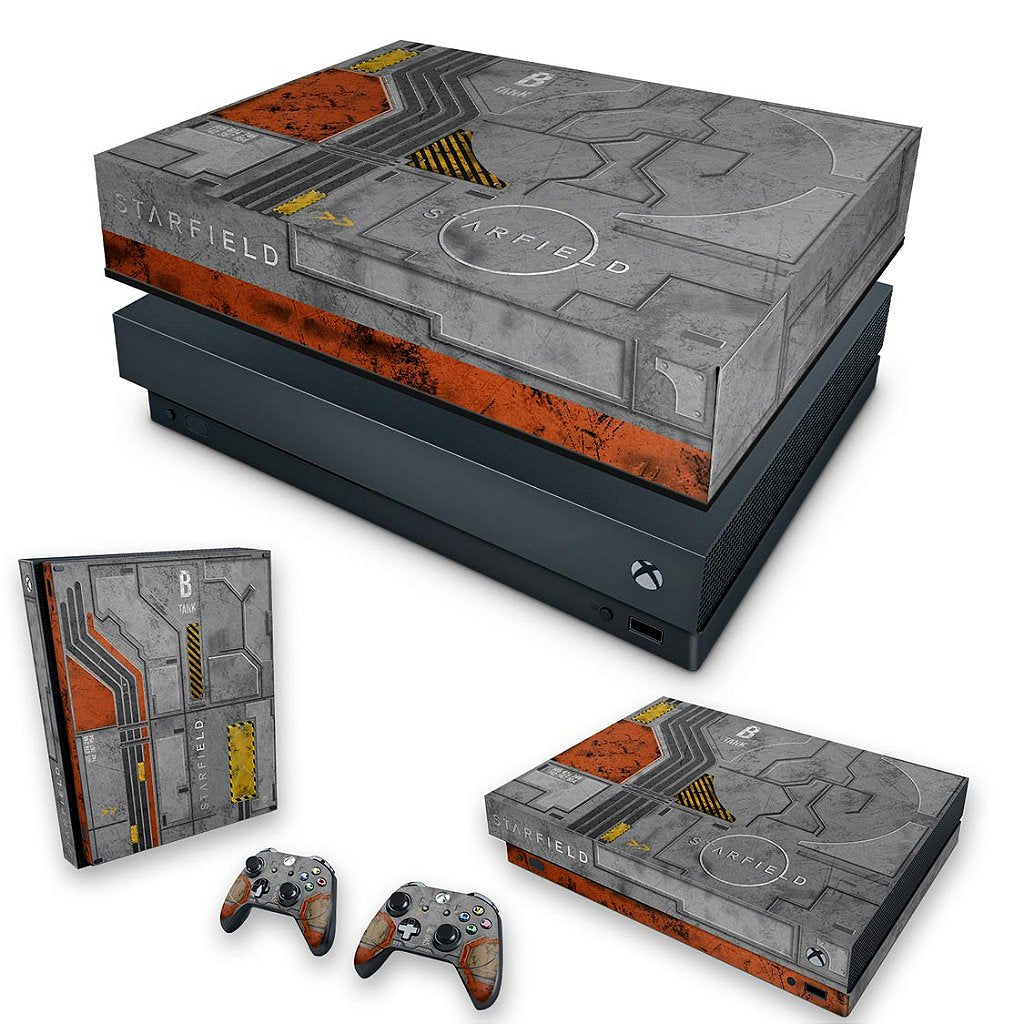 KIT Capa Anti Poeira e Skin Anti-Rage Xbox One X - Starfield