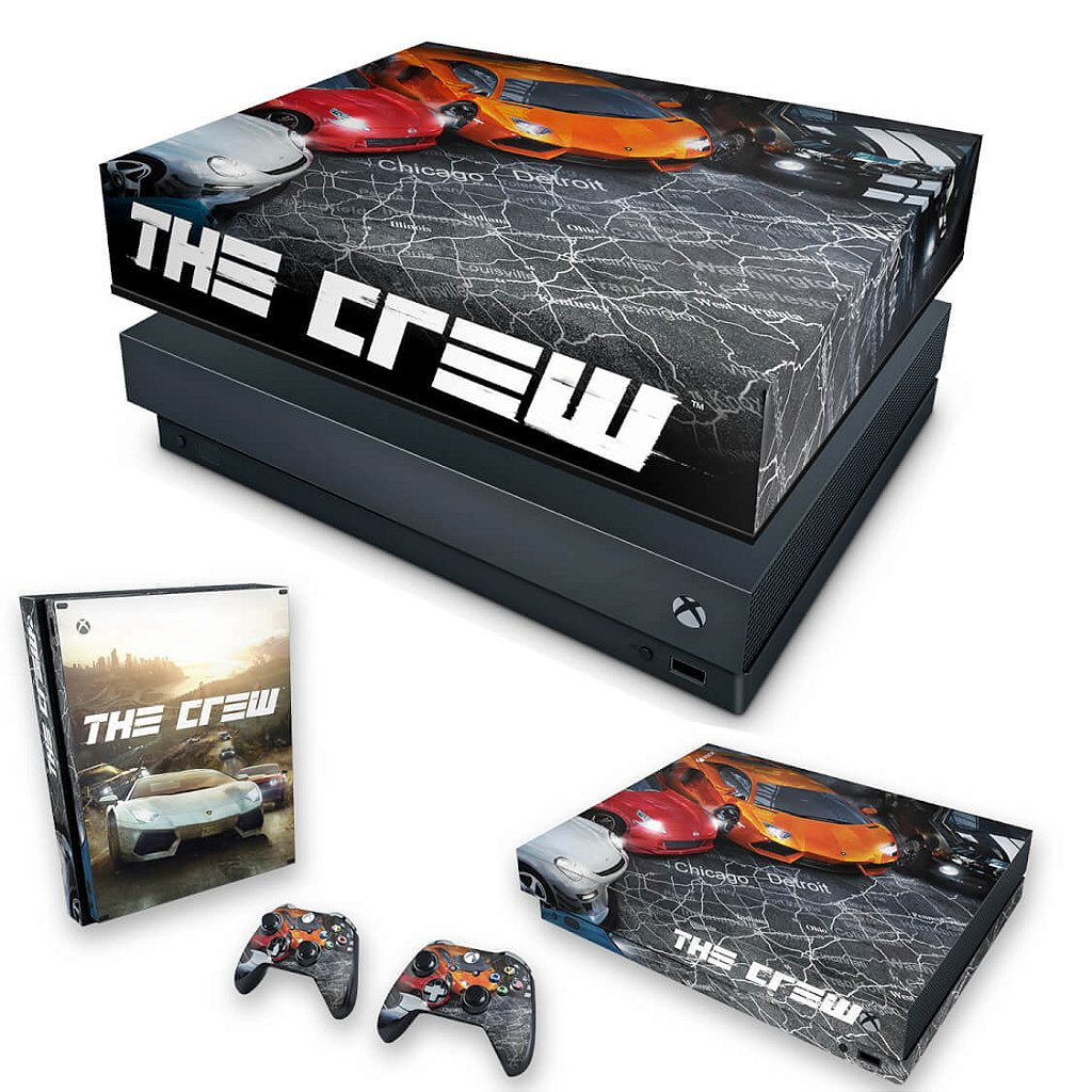 KIT Capa Anti Poeira e Skin Anti-Rage Xbox One X - The Crew