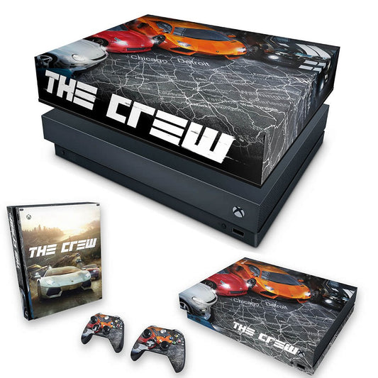 KIT Capa Anti Poeira e Skin Anti-Rage Xbox One X - The Crew