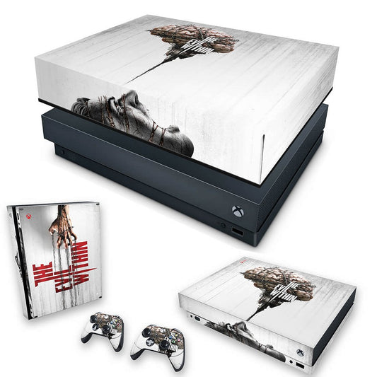 KIT Capa Anti Poeira e Skin Anti-Rage Xbox One X - The Evil Within
