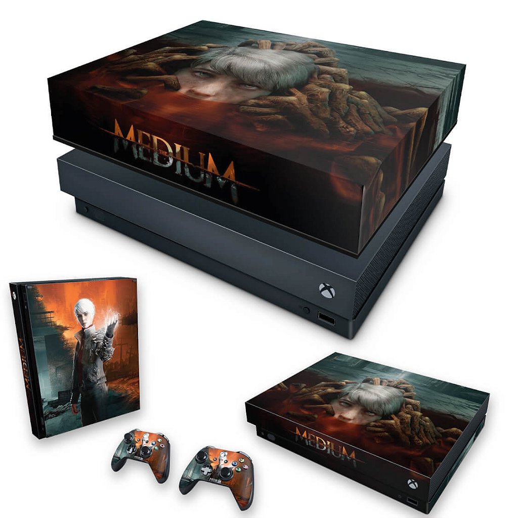 KIT Capa Anti Poeira e Skin Anti-Rage Xbox One X - The Medium