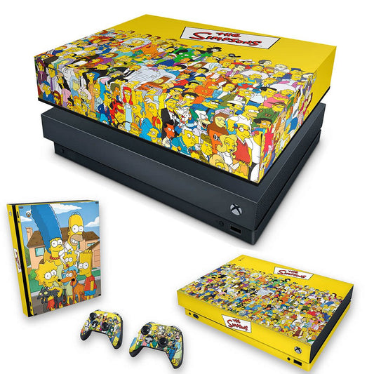 KIT Capa Anti Poeira e Skin Anti-Rage Xbox One X - The Simpsons