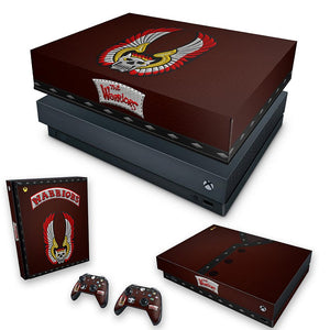 KIT Capa Anti Poeira e Skin Anti-Rage Xbox One X - The Warriors