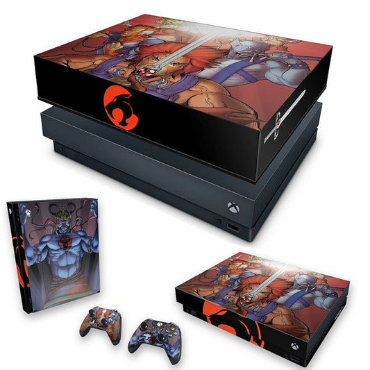 KIT Capa Anti Poeira e Skin Anti-Rage Xbox One X - Thundercats