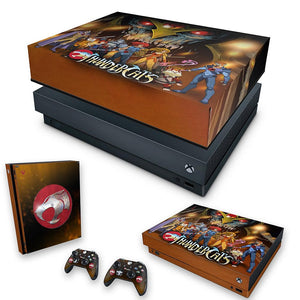 KIT Capa Anti Poeira e Skin Anti-Rage Xbox One X - Thundercats B