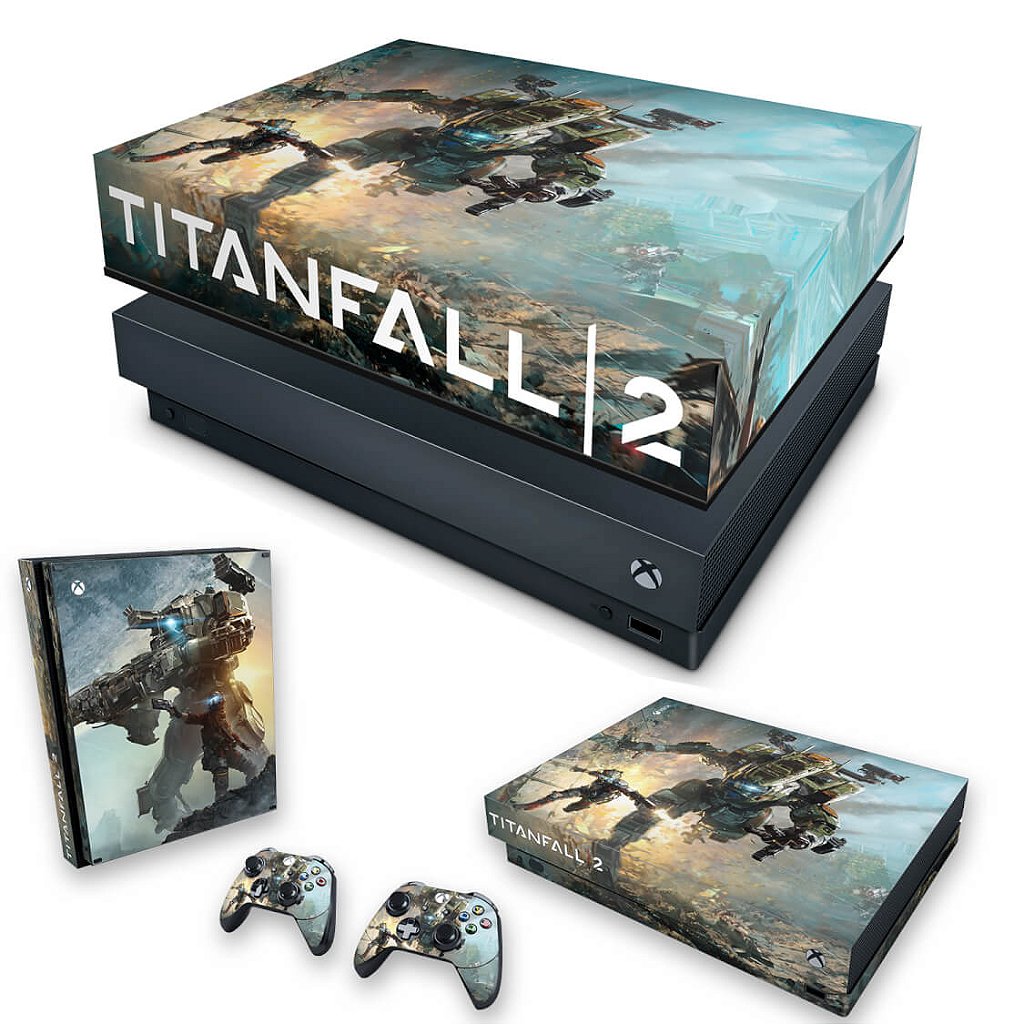 KIT Capa Anti Poeira e Skin Anti-Rage Xbox One X - Titanfall 2