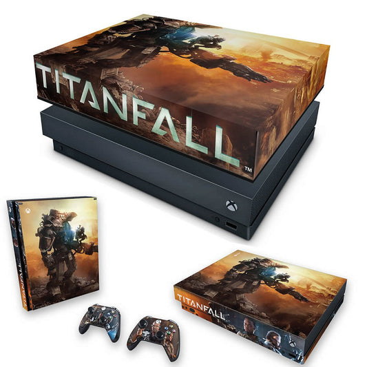 KIT Capa Anti Poeira e Skin Anti-Rage Xbox One X - Titanfall