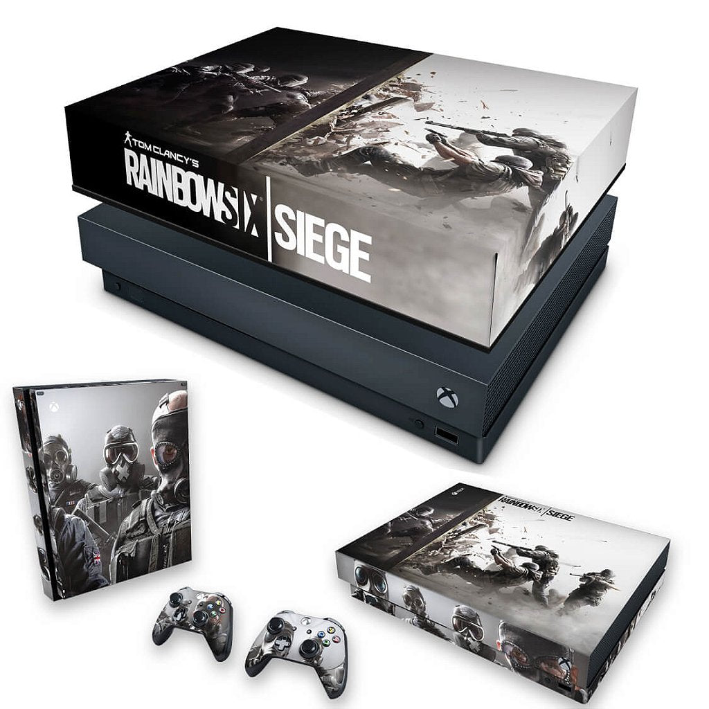 KIT Capa Anti Poeira e Skin Anti-Rage Xbox One X - Tom Clancy's Rainbow Six Siege