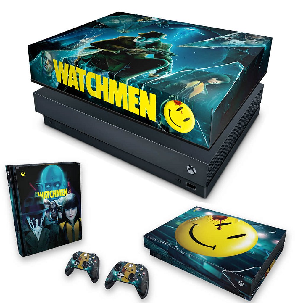 KIT Capa Anti Poeira e Skin Anti-Rage Xbox One X - Watchmen