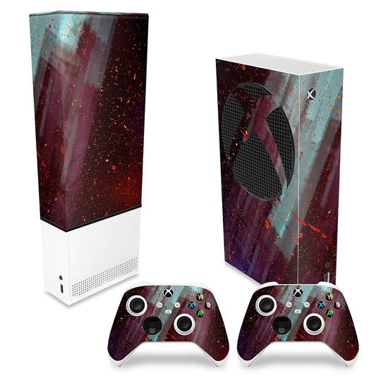 KIT Xbox Series S Capa Anti Poeira e Skin Anti-Rage Vertical - Abstrato #100