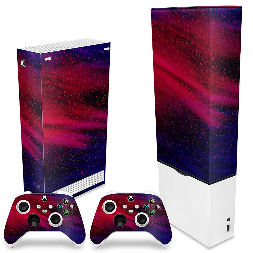 KIT Capa Anti Poeira e Skin Anti-Rage Xbox Series S Vertical - Abstrato #101 - Pop Arte Skins - foto 2