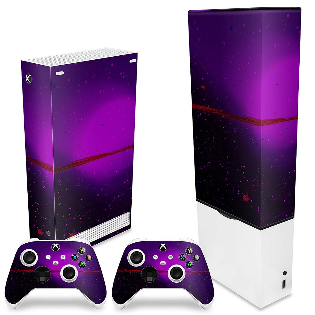 KIT Capa Anti Poeira e Skin Anti-Rage Xbox Series S Vertical - Abstrato #102 - Pop Arte Skins - foto 2