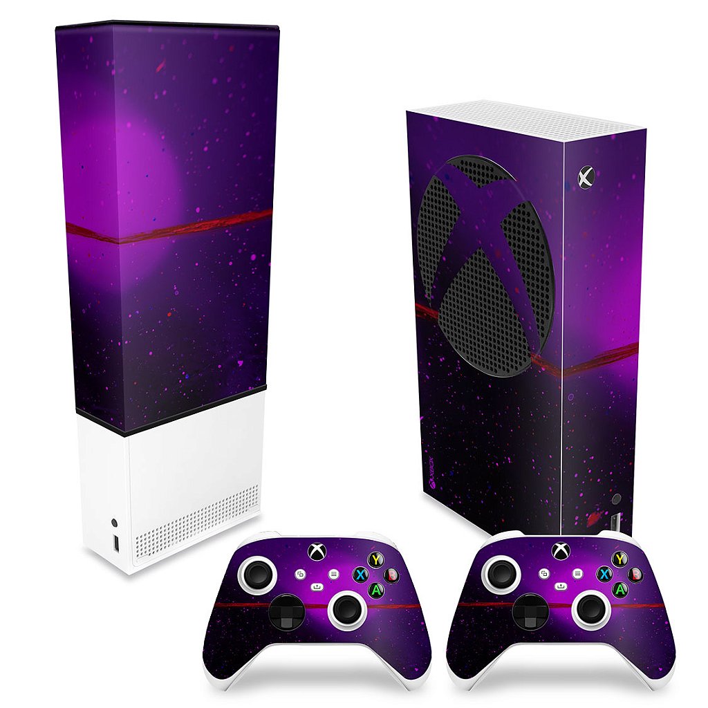 KIT Capa Anti Poeira e Skin Anti-Rage Xbox Series S Vertical - Abstrato #102