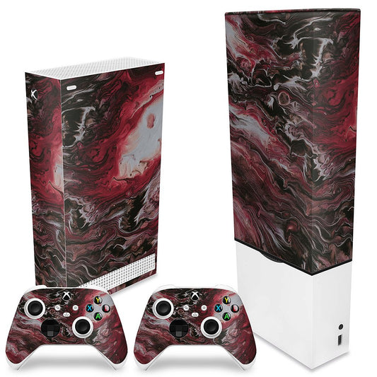 KIT Xbox Series S Capa Anti Poeira e Skin Anti-Rage Vertical - Abstrato #104