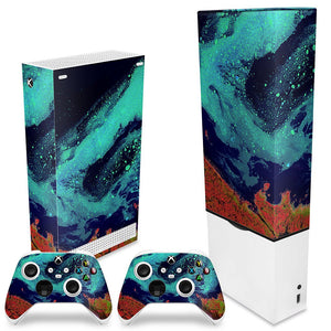 KIT Capa Anti Poeira e Skin Anti-Rage Xbox Series S Vertical - Abstrato #105 - Pop Arte Skins - foto 2