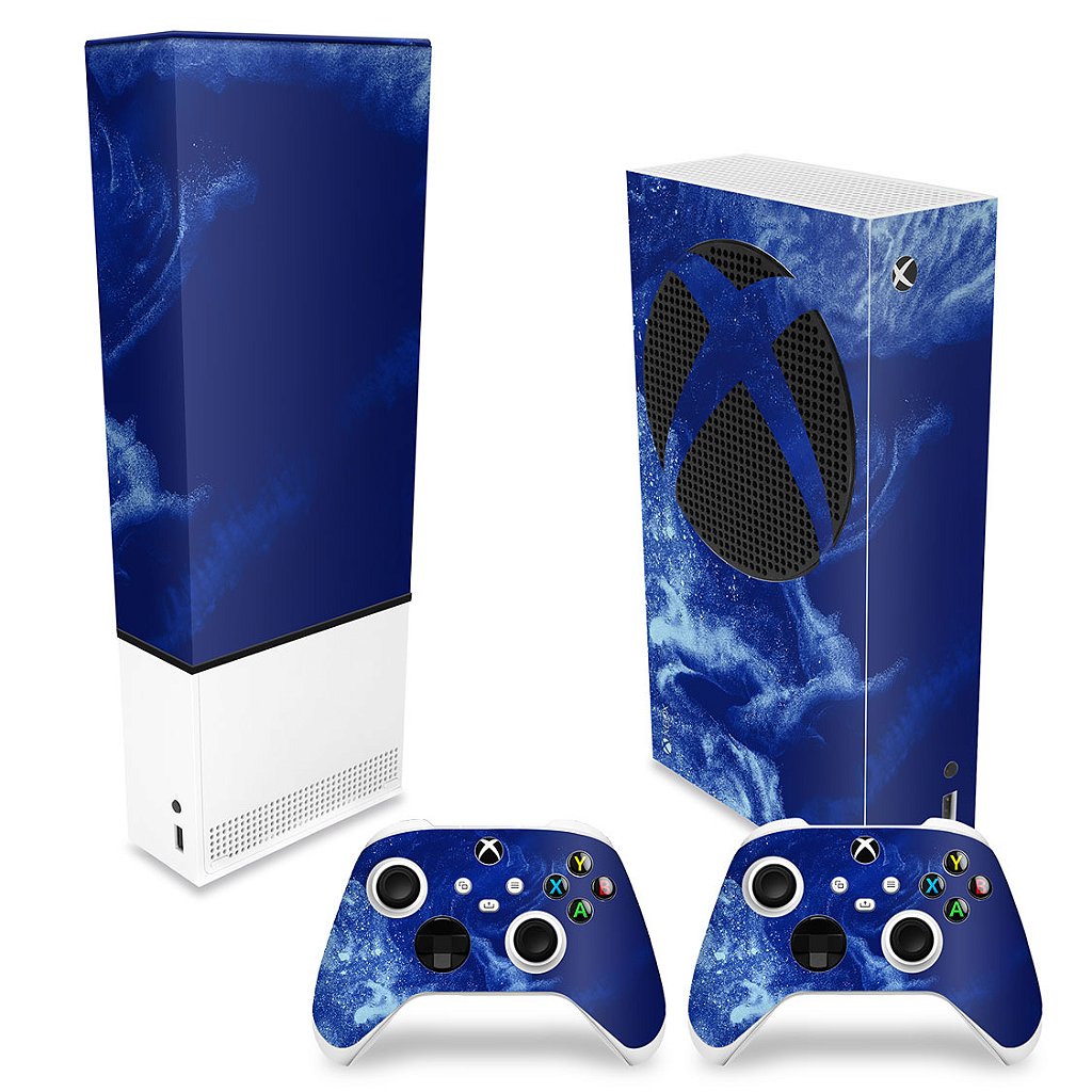 KIT Xbox Series S Capa Anti Poeira e Skin Anti-Rage Vertical - Abstrato #106