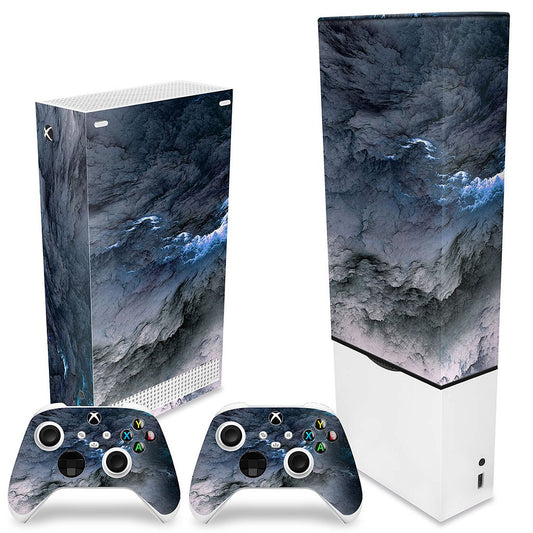 KIT Xbox Series S Capa Anti Poeira e Skin Anti-Rage Vertical - Abstrato #91