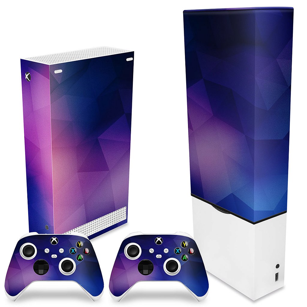 KIT Capa Anti Poeira e Skin Anti-Rage Xbox Series S Vertical - Abstrato #92 - Pop Arte Skins - foto 2