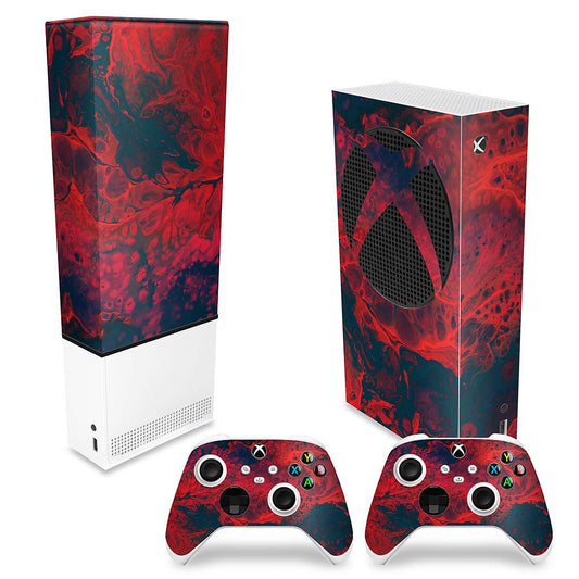 KIT Xbox Series S Capa Anti Poeira e Skin Anti-Rage Vertical - Abstrato #98