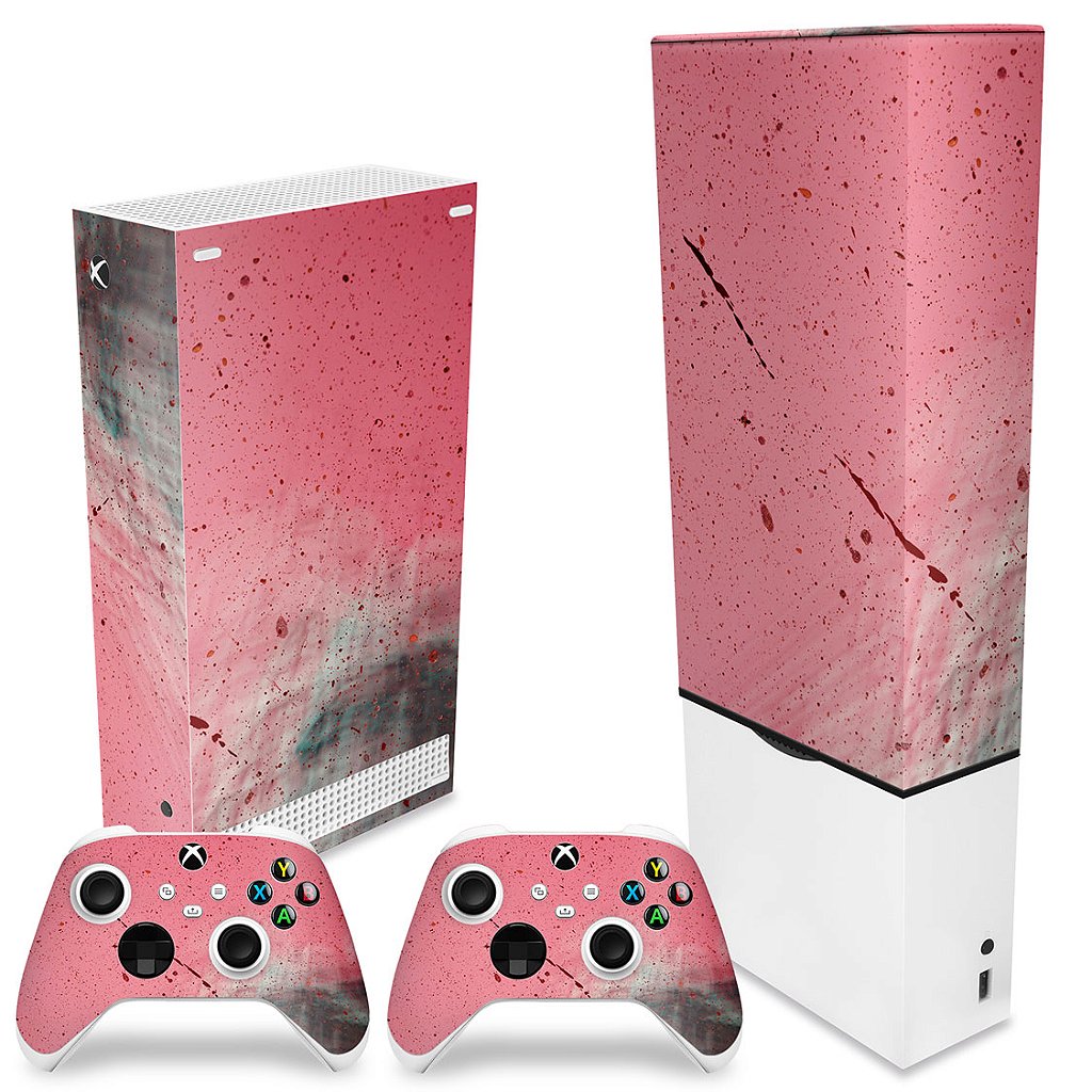 KIT Capa Anti Poeira e Skin Anti-Rage Xbox Series S Vertical - Abstrato #99 - Pop Arte Skins - foto 2