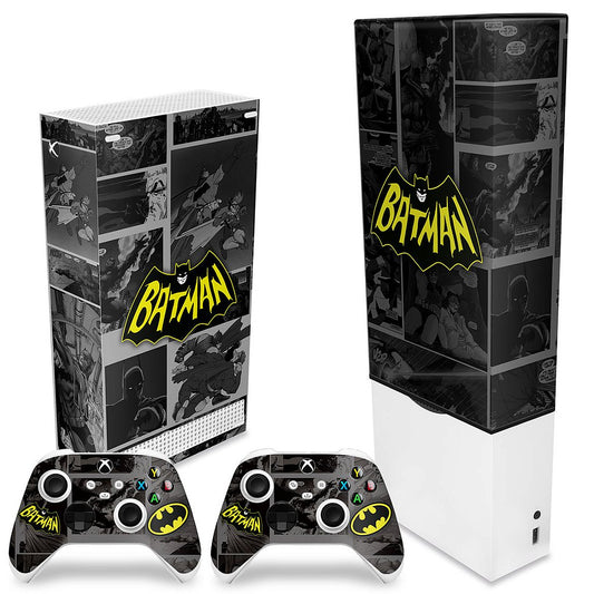 KIT Xbox Series S Capa Anti Poeira e Skin Anti-Rage Vertical - Batman Comics