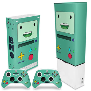 KIT Capa Anti Poeira e Skin Anti-Rage Xbox Series S Vertical - BMO Hora de Aventura - Pop Arte Skins - foto 2