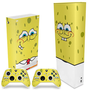 KIT Capa Anti Poeira e Skin Anti-Rage Xbox Series S Vertical - Bob Esponja - Pop Arte Skins - foto 2