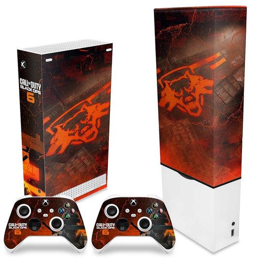 KIT Xbox Series S Capa Anti Poeira e Skin Anti-Rage Vertical - Call of Duty Black Ops 6