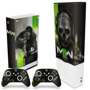 KIT Capa Anti Poeira e Skin Anti-Rage Xbox Series S Vertical - Call Of Duty Modern Warfare II - Pop Arte Skins - foto 2