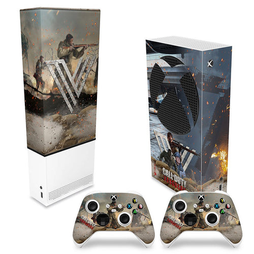 KIT Capa Anti Poeira e Skin Anti-Rage Xbox Series S Vertical - Call of Duty Vanguard