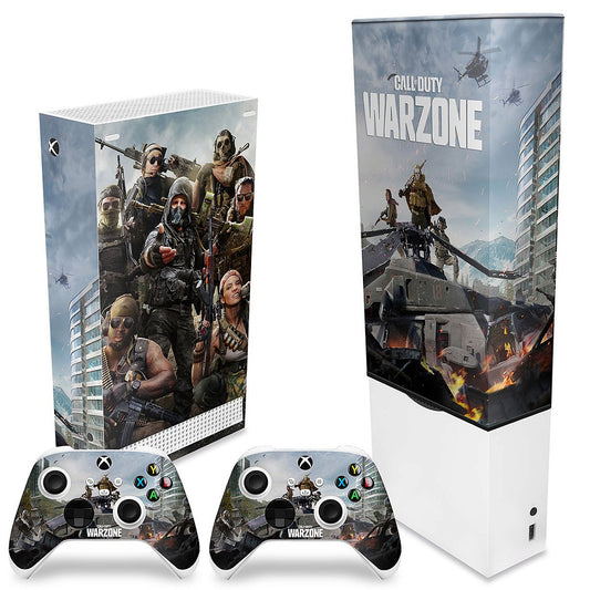 KIT Xbox Series S Capa Anti Poeira e Skin Anti-Rage Vertical - Call of Duty Warzone