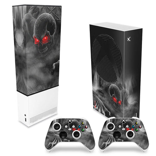 KIT Capa Anti Poeira e Skin Anti-Rage Xbox Series S Vertical - Caveira Skull
