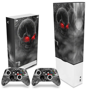 KIT Capa Anti Poeira e Skin Anti-Rage Xbox Series S Vertical - Caveira Skull - Pop Arte Skins - foto 2