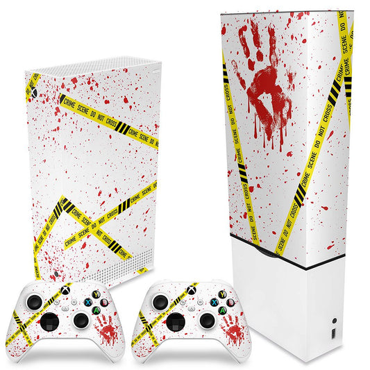 KIT Xbox Series S Capa Anti Poeira e Skin Anti-Rage Vertical - Cena De Crime Scene