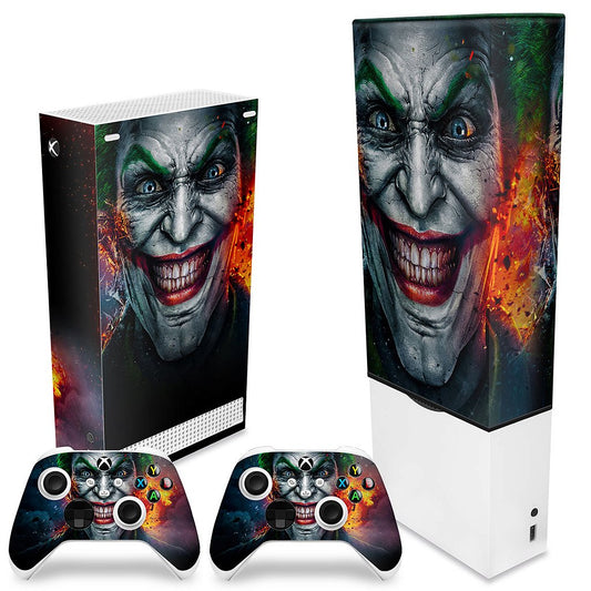 KIT Xbox Series S Capa Anti Poeira e Skin Anti-Rage Vertical - Coringa Joker