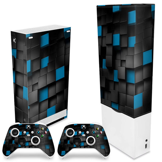 KIT Xbox Series S Capa Anti Poeira e Skin Anti-Rage Vertical - Cubos