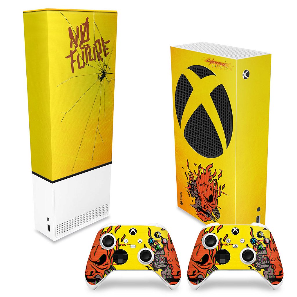 KIT Capa Anti Poeira e Skin Anti-Rage Xbox Series S Vertical - Cyberpunk 2077