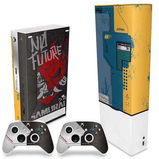 KIT Capa Anti Poeira e Skin Anti-Rage Xbox Series S Vertical - Cyberpunk 2077 Bundle