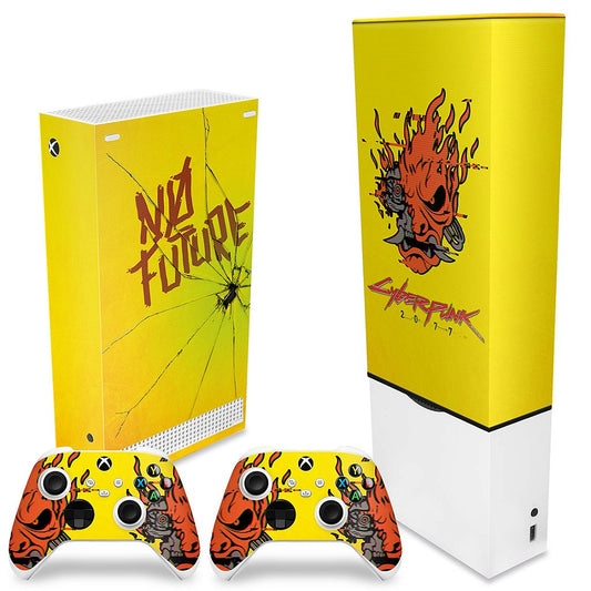 KIT Xbox Series S Capa Anti Poeira e Skin Anti-Rage Vertical - Cyberpunk 2077