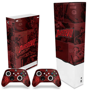 KIT Capa Anti Poeira e Skin Anti-Rage Xbox Series S Vertical - Daredevil Demolidor Comics - Pop Arte Skins - foto 2