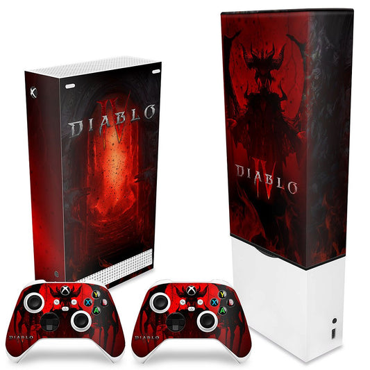 KIT Xbox Series S Capa Anti Poeira e Skin Anti-Rage Vertical - Diablo IV 4