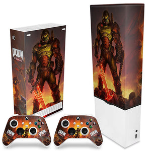 KIT Capa Anti Poeira e Skin Anti-Rage Xbox Series S Vertical - Doom Eternal - Pop Arte Skins - foto 2
