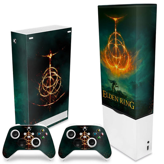 KIT Xbox Series S Capa Anti Poeira e Skin Anti-Rage Vertical - Elden Ring